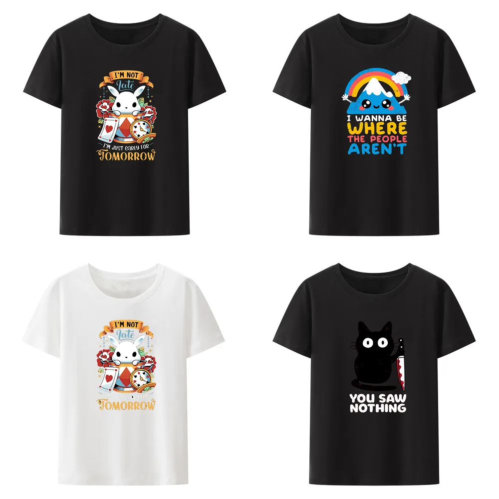 You Saw Nothing Grafica stampata Divertente T-shirt Camicetta Abbigliamento maschile Abbigliamento uomo Stampa modello ampio Roupas Masculinas_voghion.com