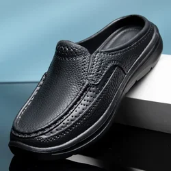 2024 New Men slippers Fashion Mules shoes Soft EVA Sand Beach Slipper Large Size Slides Shoes Solid Color Outdoor Casual sandals