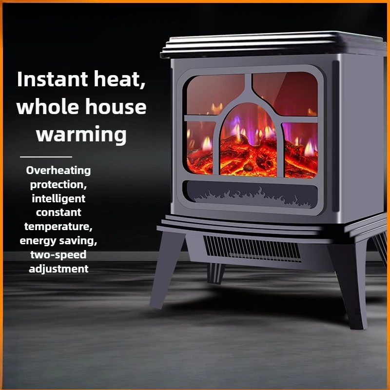 เครื่องทำความร้อนแบบจำลองเปลวไฟ 3 มิติ เครื่องทำความร้อน PTC เครื่องทำความร้อนในครัวเรือน ประหยัดพลังงาน เตาอบ เครื่องทำความร้อนในห้องน้ำ เสียงเบา 1