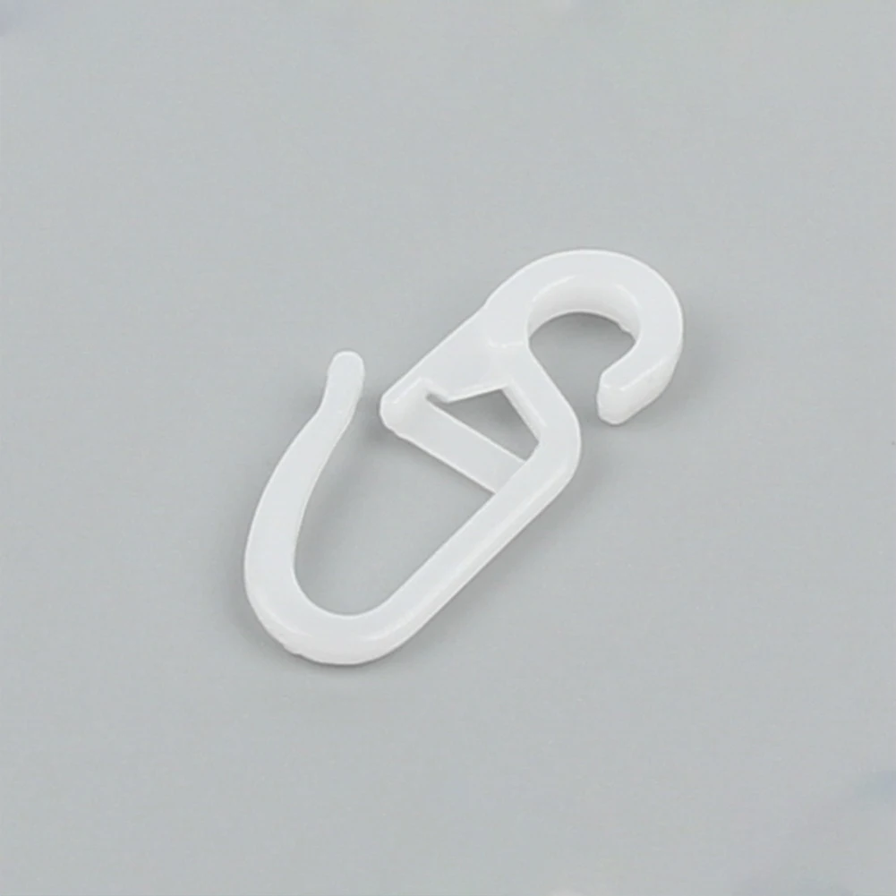 

50 Pcs Curtain Hooks Curtain Accessories Curtain Folding Hook Eyelet 9mm Hook Up Plastic Window Treatments Brand New