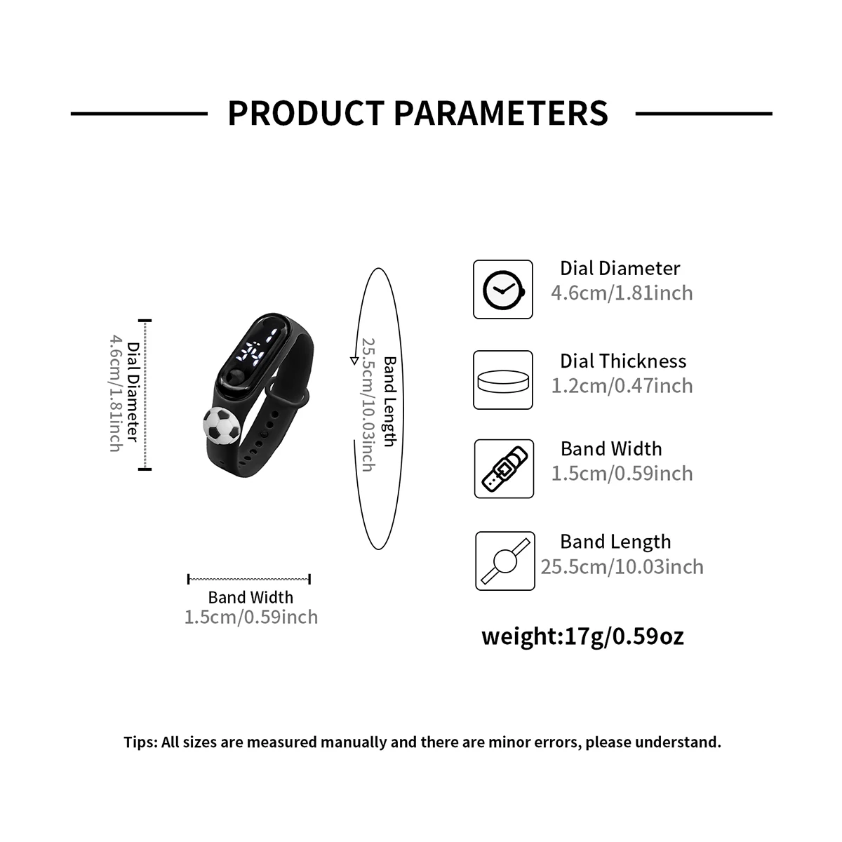 Hot Sale 3PCS Student Smartwatch LED Display Multi-color Electronic Clock for Boys and Girls Cute Cartoon Football Sports Watch 6