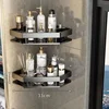 Punch-free Corner Rack Bathroom Shelf Shelves Wall Mounted Shower Storage Aluminum Holder Bathroom Kitchen Organizer Accessorie 6