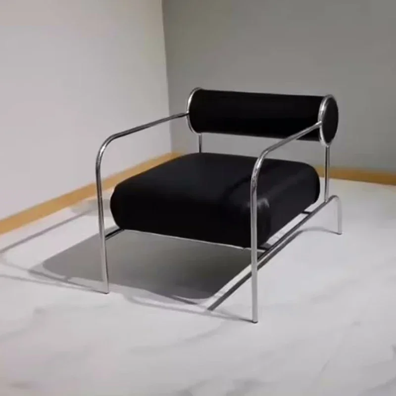 

Металлические современные стулья для бара, спинка для гостиной, поддержка промышленной медитации, кожаное итальянское кресло для отдыха, Скандинавская мебель