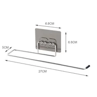 Kitchen Bathroom Roll Paper Towel Holder Drilling Free Wall Hook Type Stainless Steel Storage Hooks Rack Toilet Accessories 6