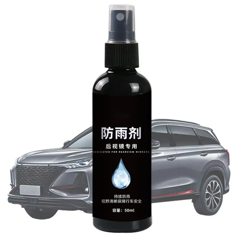 

Rear Mirror Anti Fog Spray 50ml Glass Universal Water-Blocking Spray Versatile Car Window Lubricants For Rearview Mirrors