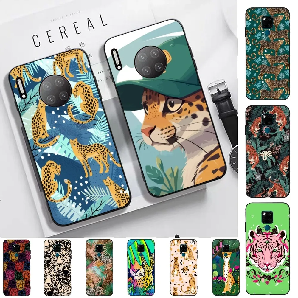 

Cartoon Cool Leopard Phone Case For Huawei Mate 10 20 30 40 50 Lite Pro Nova 3 3i 5 6 SE 7 Pro 7SE