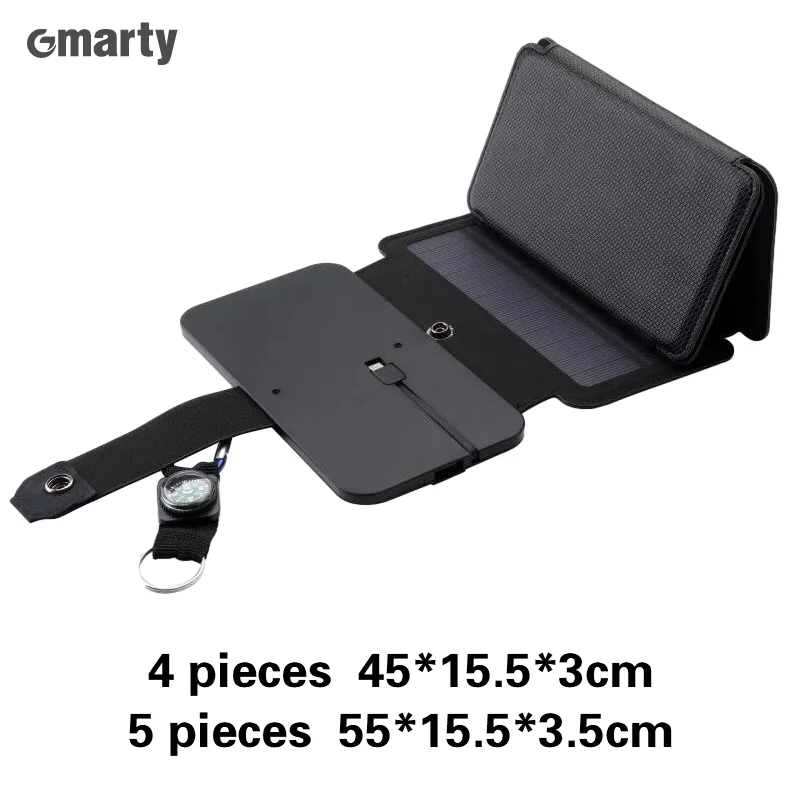 

Уличная Многофункциональная портативная складная солнечная зарядная панель 5 в 1 а USB-выход устройство для кемпинга инструмент Высокая выходная мощность