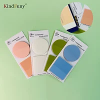 KindFuny  100 Sheets Transparent Sticky Notes Scrapes Stickers Note Pads Paper Clear Notepad School Stationery Office 1
