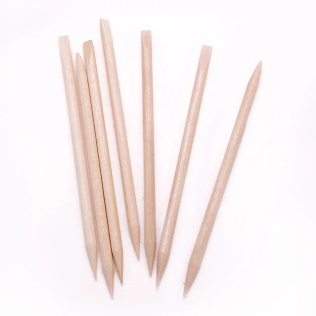 100pcs Small-Sized Orange Wood Sticks, Double-Sided Dead Skin Pusher And  Removal Tools For Manicure And Pedicure | SHEIN