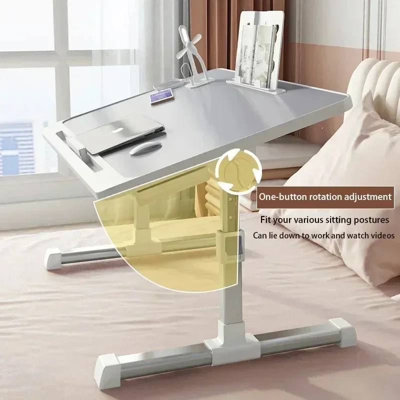 Foldable Laptop Table Dormitory Student Table OPTIONAL Book Stand Strip USB Jack Height Adjustable Laptop Stand for Bed laptop desk stand folding camping table