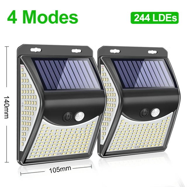 solar led flood lights 244 Solar LED Light Outdoor Solar Light 4 Modes Solar Lamp with Motion Sensor Light Waterproof Sunlight Steet Lamp for Garden solar led flood lights Solar Lamps