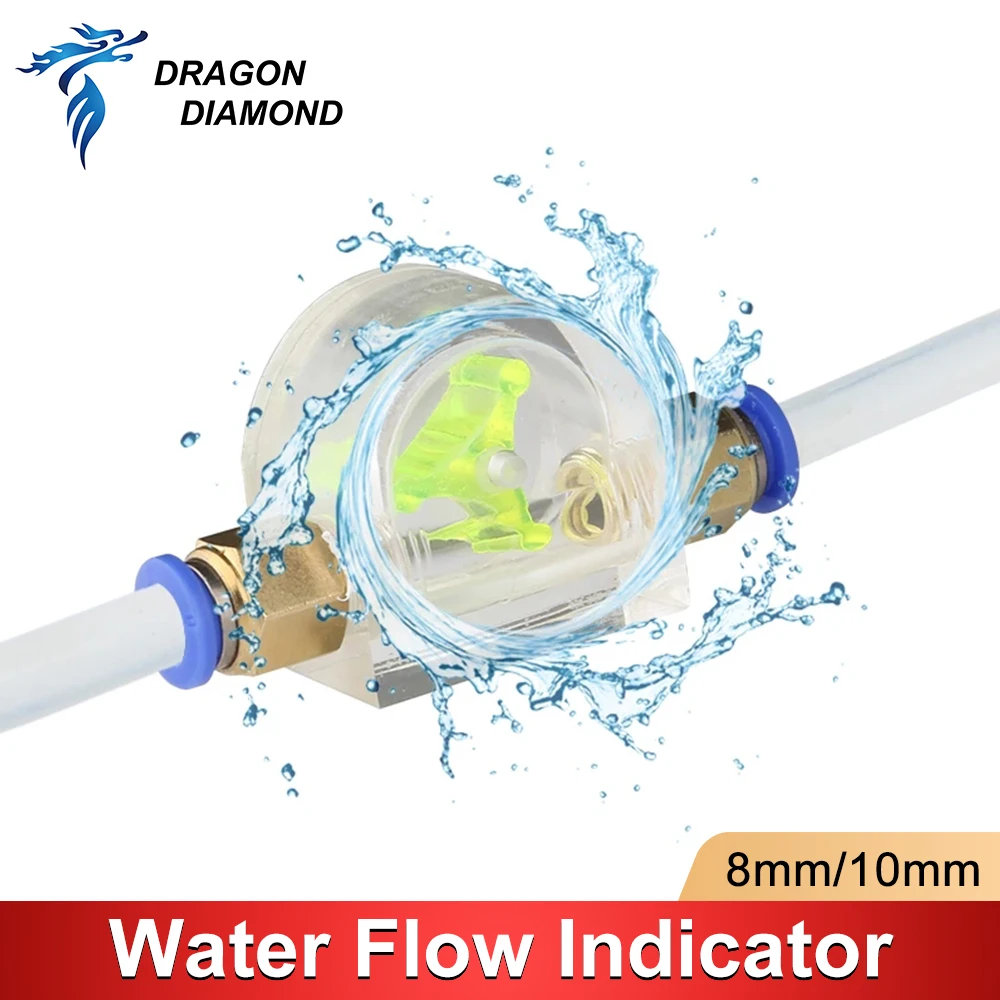 8mm/10mm Connecter Polished Surface Office Measuring Tools Flow Meter Durable For PC Water Cooling Acrylic Indicator,water flow measuring tools