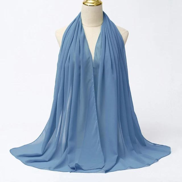 Foulard Hijab en mousseline de soie pour Femme, voile musulman ramadan ,hijab femme musulman,foulard musulmane pour femme, foulard mousseline en Jersey doux de haute qualité hijab islam voile femme musulman,70*180cm