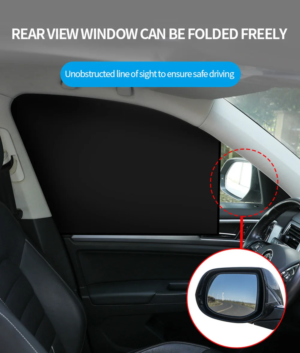 Magnetic Car Sun Shade UV Protection Car Curtain Car Window Sunshade Side Window Mesh Sun Visor Summer Protection