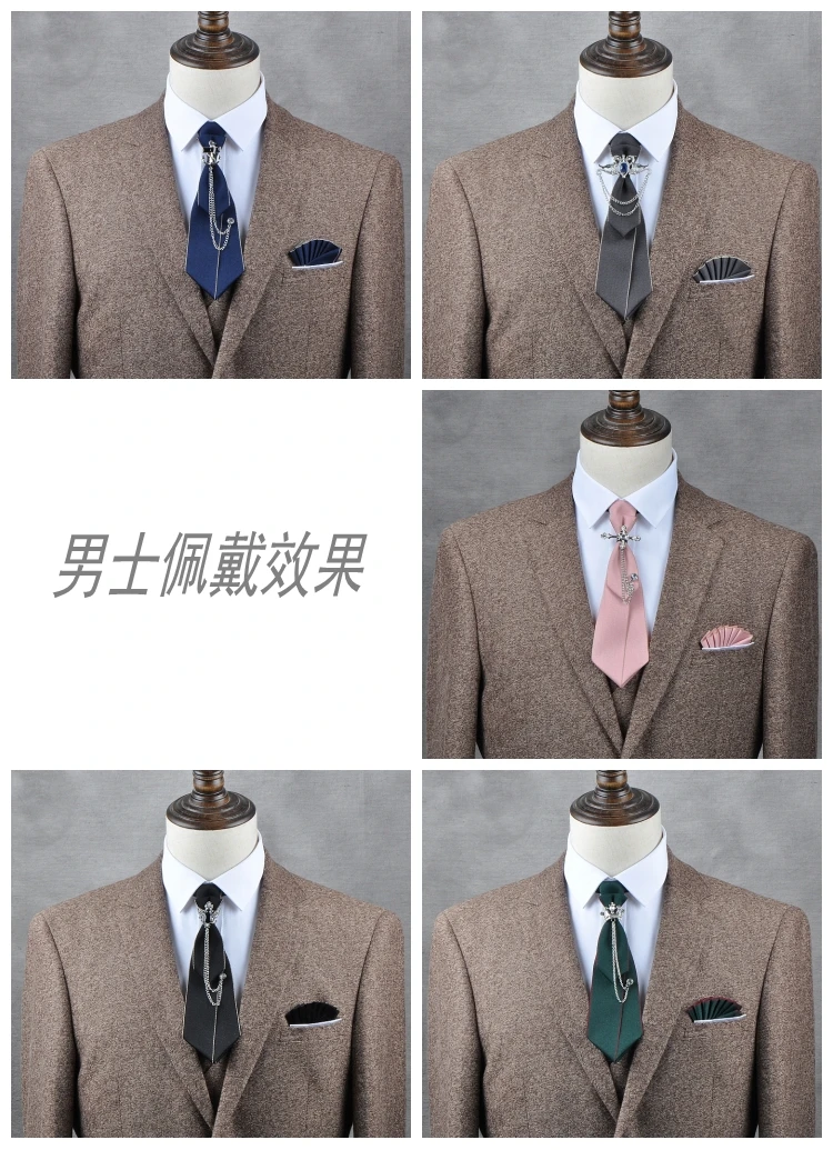 Bow Tie Necktie Set Unisex Handmade Bowtie