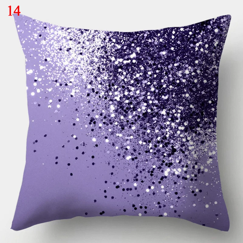 45x45cm Purple Geometric Print Pillow Covers Decorative Square Cushion Cover Polyester Throw Pillow Case for Home Sofa Decor 