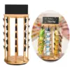 Chip Rack Display Stand 360° Rotating 40 Clips Candy Display Wooden Base 5 Tiers Snack Organizer for Party Office Desk Pantry 1