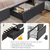 Size Platform Bed Frame with 3 Storage Drawers, Fabric Dust-Proof Sliding Drawers, No Fixed Headboard, No Box Spring Neede 3
