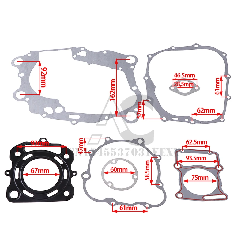 Juego De Juntas De Pistón De Motor Refrigerado Por Agua De 250cc Para Motocicleta LONCIN ZONGSHEN CB250 ZS250, Pistón De Cilindro 69mm 17mm, Pin De Anillo - AliExprs