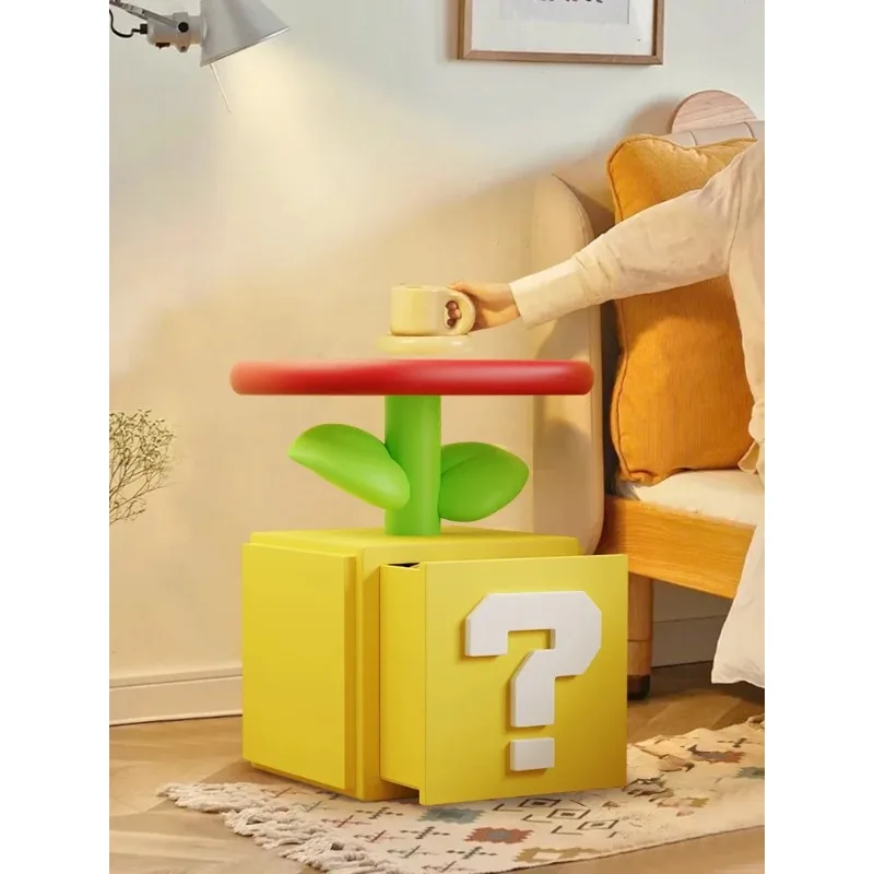Living Room Coffee Table,Children's Creative Sofa Side Table, Cartoon Home Bedroom Bedside Table, Simple Storage Rack