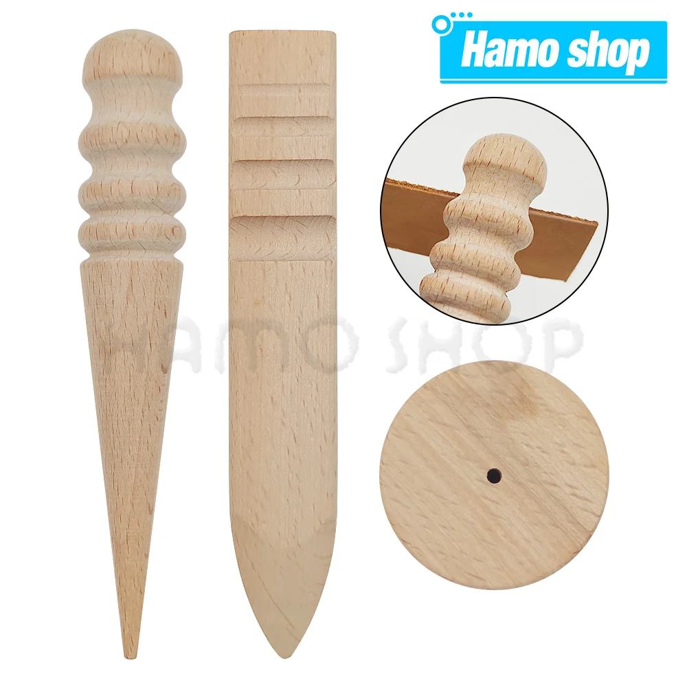 Wood Leather Round Burnishing Edge Tool for Craft