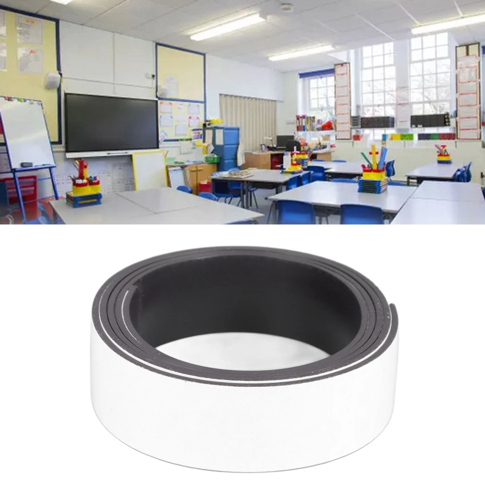 10m Magnetic Tape Roll Soft Self Adhesive Easy Cut Magnetic Strip for Handicrafts DIY Projects Self Adhesive Magnetic Strip