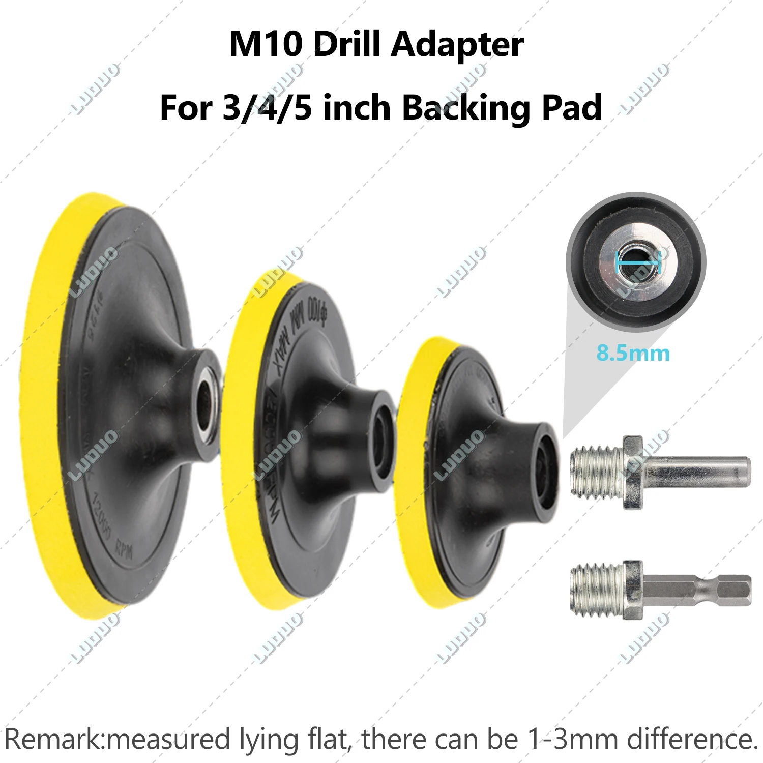 M3 M6 M10 M14 Drill Adapter for Polishing Pad Disc Hexagon Screw Thread Connecting Rod Angle Mill Handle Grinder Polisher drill adapter for polishing