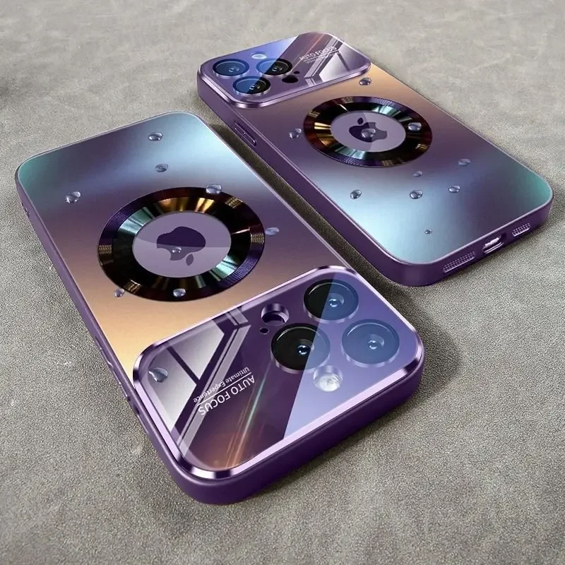 Luxury Glass Camera Lens for Magnetic Wireless Charging Case - Shockproof Cover