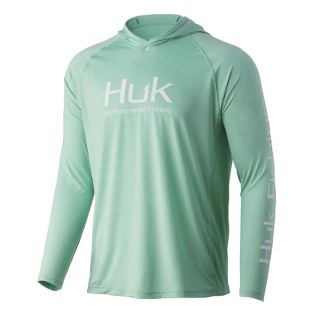 HUK Fishing suit summer men's long-sleeved sunscreen hoodie fishing shirt Camisa De Pesca fishing performance lightweight jersey