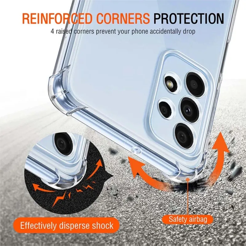 Luxury Clear Shockproof Phone Case with Transparent Back Cover