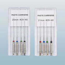 Dental Rotary Paste Carriers 21mm 25mm #25-#40 Assorted Spiral Filler Endodontic Filling Paste Drill Engine Use Dentistry Tools