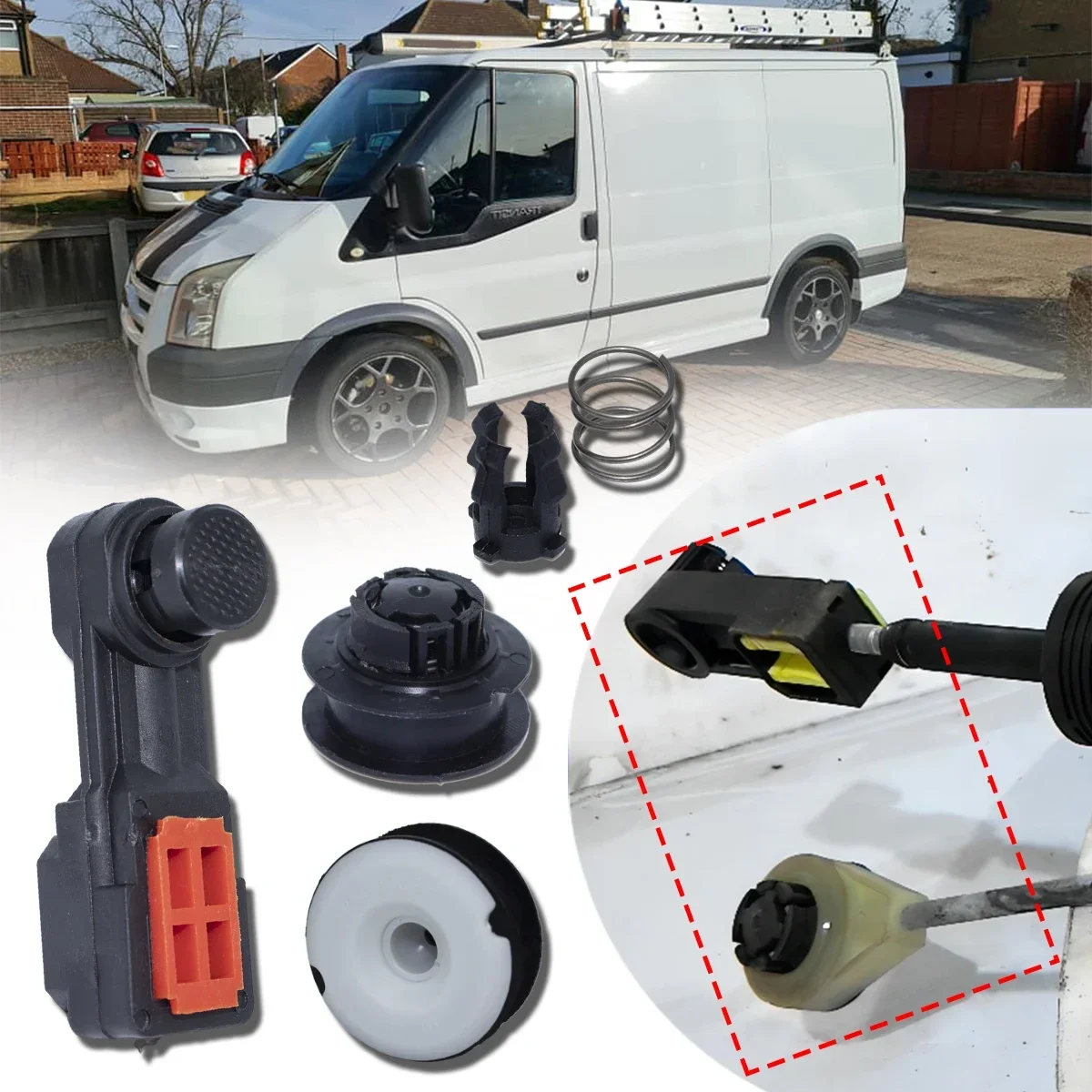 For Ford Transit MK7 2.2 2.4 FWD RWD 6SP Gear Selector Shift Cable Linkage Bushing Lever End Repair Kit 2006-2014 Issue Fix TDCI