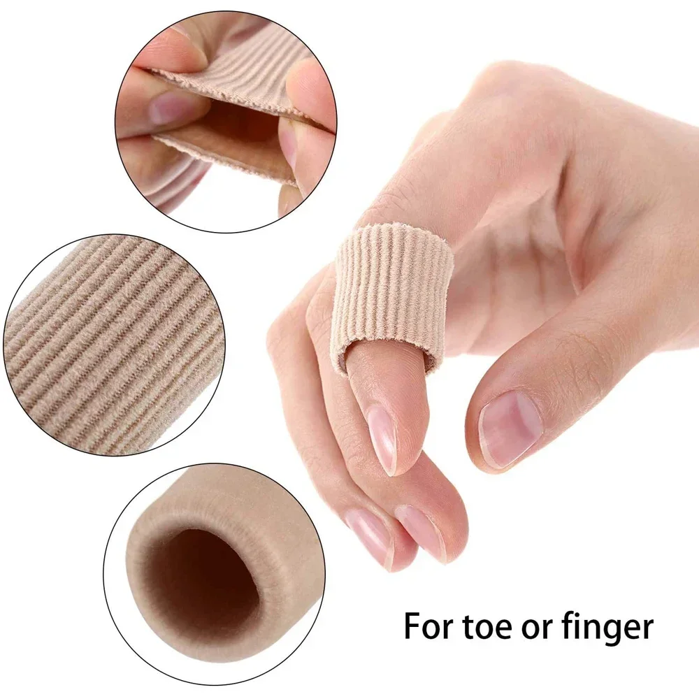 Toe Protector 15cm Silicone Tube Gel Cover Finger&Toe Fabric Gel Bandage Corns Blisters Calluse Pain Relief Foot Care Tools