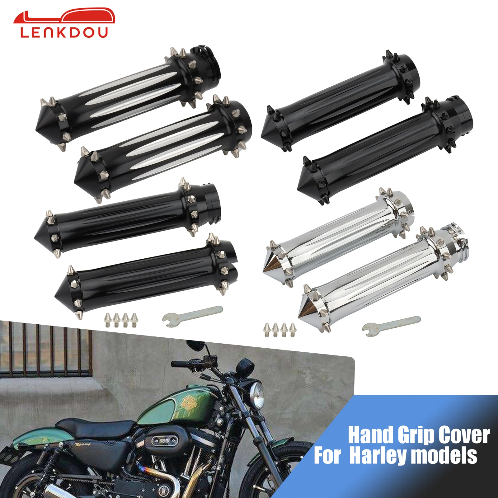 Coperchio Manopole Manubrio 25Mm Per Harley Sportster Xl 883 1200 V-Rod Vrsc Dyna Softail Touring Accessori Moto Cavo Acceleratore