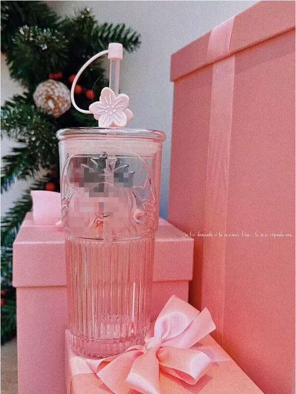 ★★★Glass Straw Sakura Cup