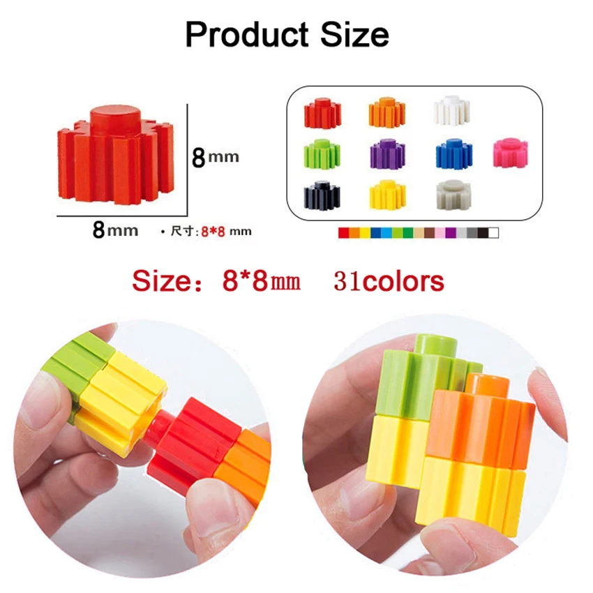 Pinuocao Pixel Art Puzzle Micro Diamond Building Blocks DIY 3D Small Brick Toy Children Educational Kids 100pcs 8*8mm