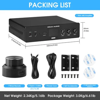 Nobsound BSA-600 230W Bridge Stereo/Mono Bass Shaker Amplifier Subwoofer Power Amp for Transducer 6