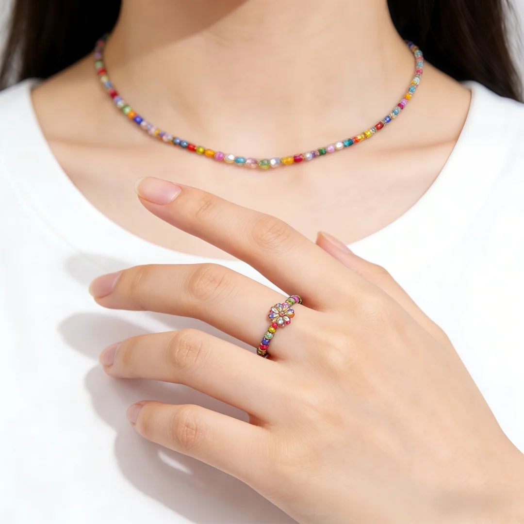High-Quality Silver Core Glass Rice Beads for Handmade DIY Projects