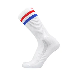 Vibrant Striped Cycling and Running Socks (Red blue stripes)