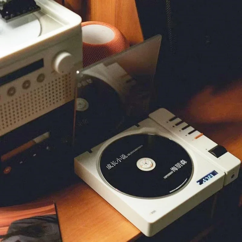 Syitren R300 Retro Portable CD Player Stylish Wireless Bluetooth HIFI Album Player Music Walkman Support Earphone Optical 3