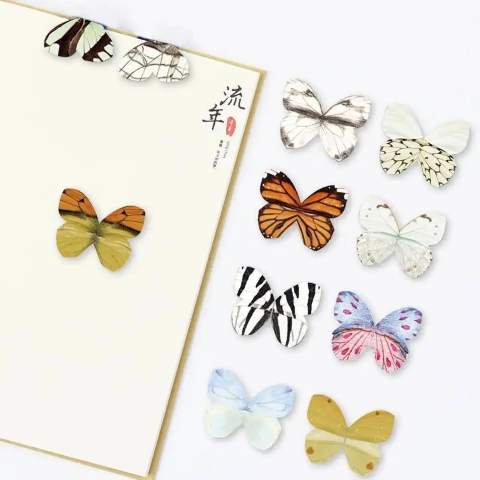 4pcs Cartoon Magnetic Bookmarks Cute Butterfly Shape Student Reading Accessory Marks Book Page Clip Creative Stationery Supplies magnetic bookmark bookmarks stationery supplies
