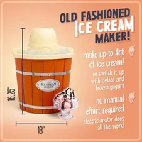 Ice Cream Maker Machine Homemade Frozen Yogurt Gelato Fun Kitchen Quick Electric Churner Party Handle  Ice Cream Kits Compatible 2