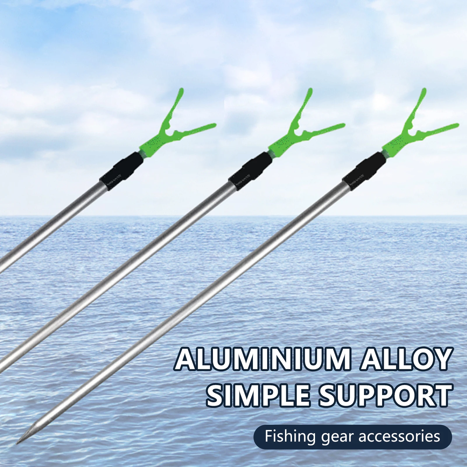 1pcs Aluminum Portable Fishing Rod Holder Fishing Rod Sports Stand
