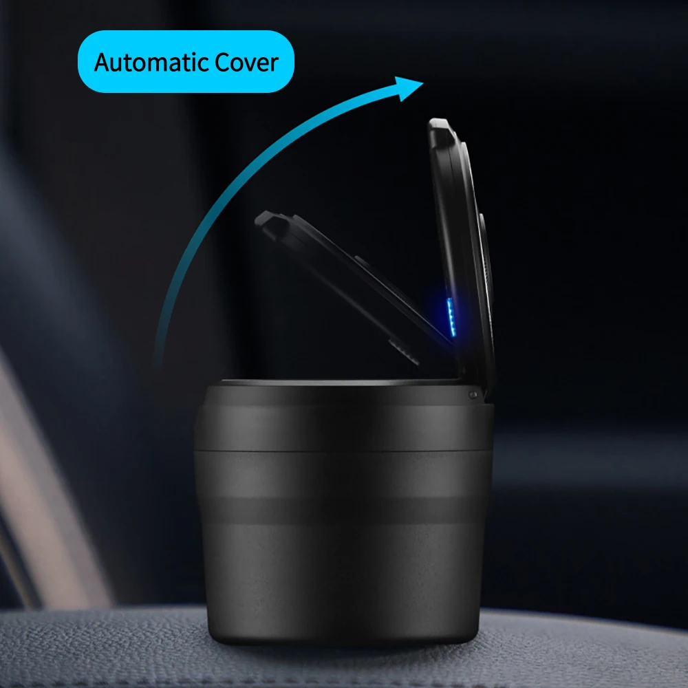 Car Ashtray Portable Ashtray New Car Ashtray Garbage Coin Storage Cup Container Cigar Ash Tray Car Styling With LED Light Auto Supplies Accessory