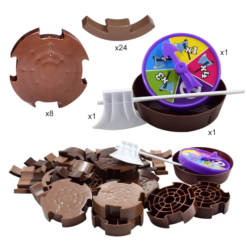 Competitive bark chopping game table pomelo lumberjack parent-child interactive math calculation two-player game tree toy