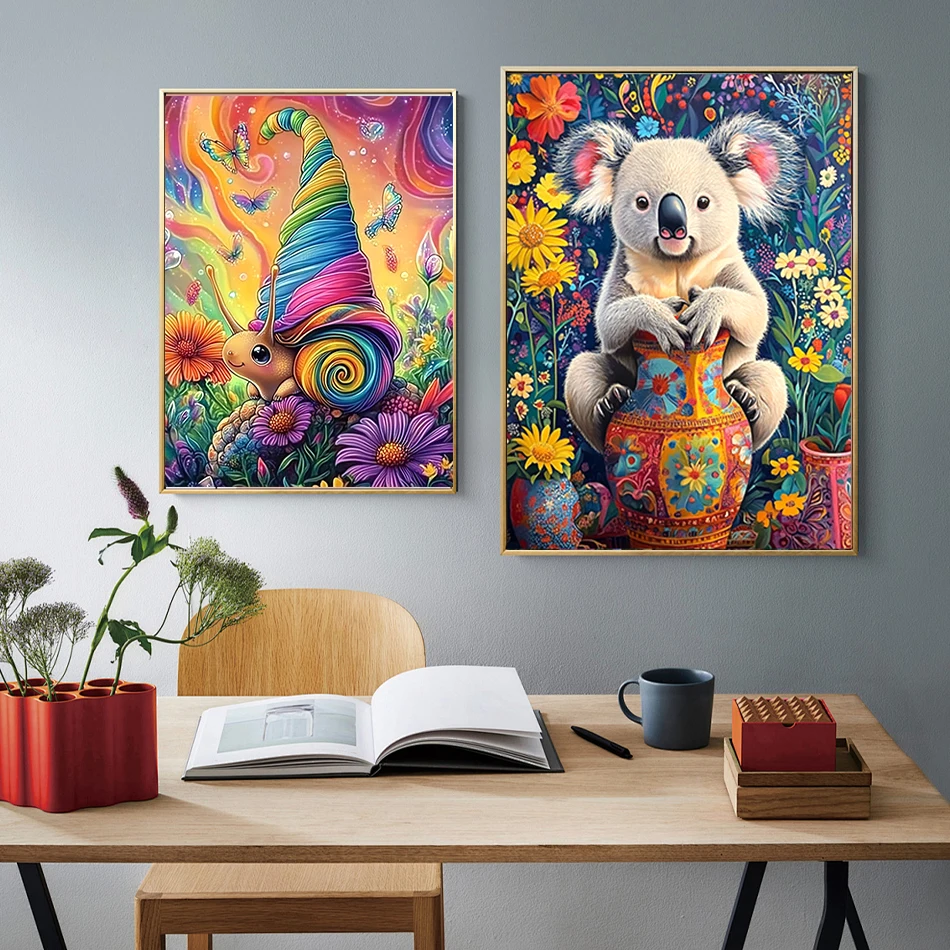 SDOYUNO-Painting Kit By Number Crafts Supplies Adults Color Abstract Animals With Frame On Canvas Original Gifts Acrylic Paints