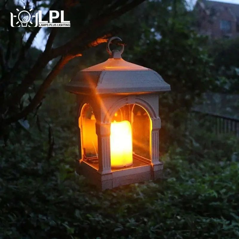 

Chandelier Solar Light Candle Light Modeling Solar Light Path Lawn Garden Light Decoration Waterproof Outdoor Home Chandelier