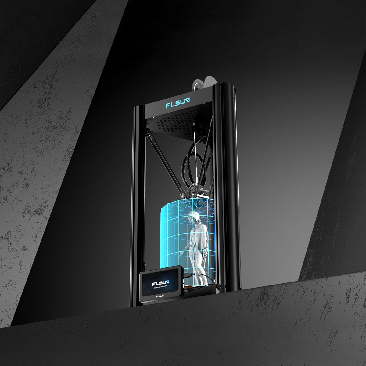 Stampante 3D Delta Flsun V400 Fdm 600 Mm/S Incredibile Velocità Klipper Firmware 300Mm * 300Mm * 410Mm