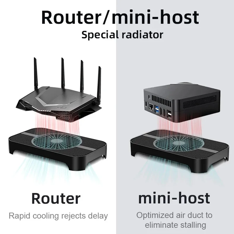 Z-X3 Router Radiator Base Optical Cat Set-top Box MINI Host Bracket 14CM Fan