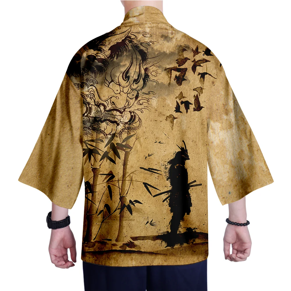 

New Printing 3D Loose Japanese Retro Style Streetwear Cardigan Men Women Harajuku Kimono Cosplay Boys Tops Shirts Yukata